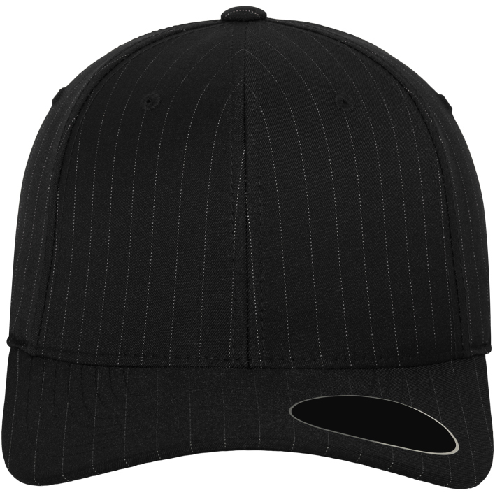 Self-colored Stylish Pinstripes Black Cap