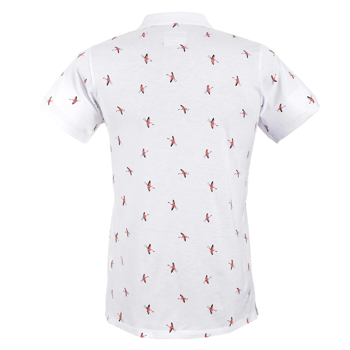 White Character Printed Polo Shirts