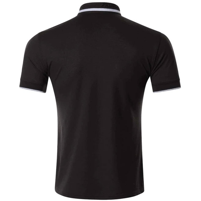 Quarter Button Contrast Tape Polo Shirts