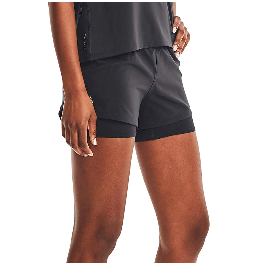 Grey 2 in 1 Running Shorts