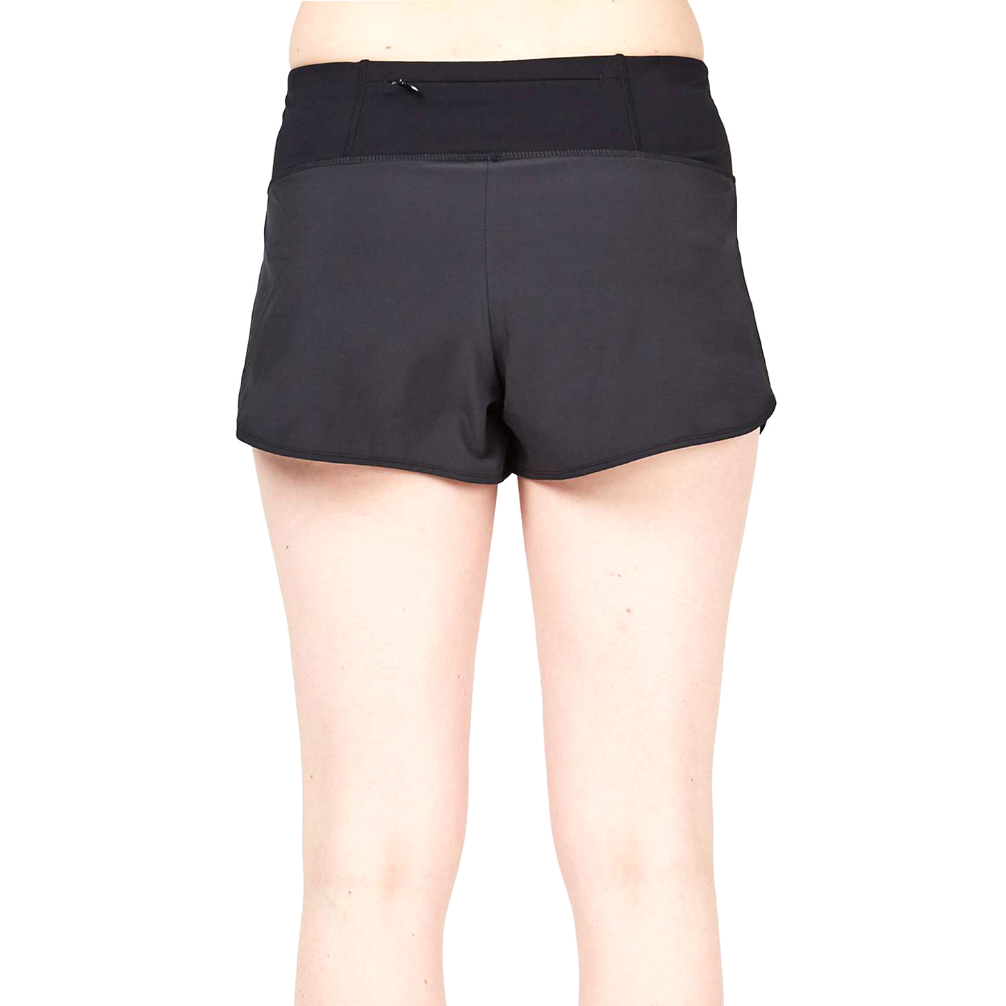 Black Ribbed Running Shorts